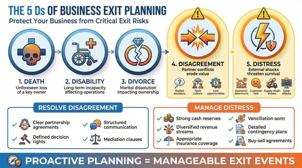 What are the 5 Ds of Business Exit Planning? Best Practices to Resolve Them