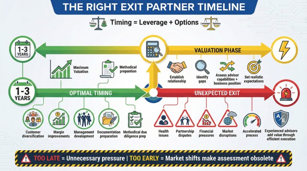 The Right Exit Partner Timeline: When to Start Looking