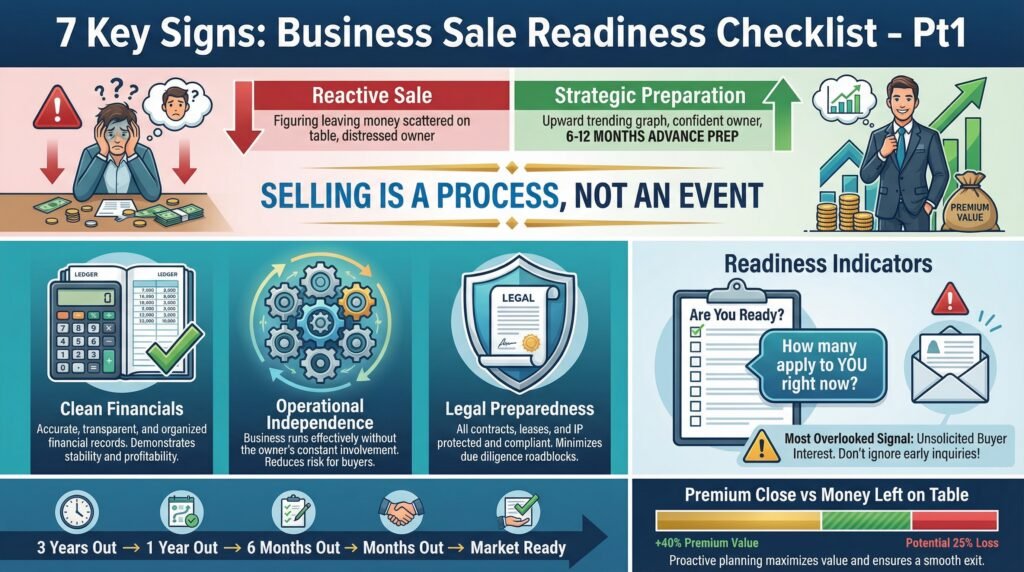 7 Key Signs Business Sale Readiness Checklist – Pt1