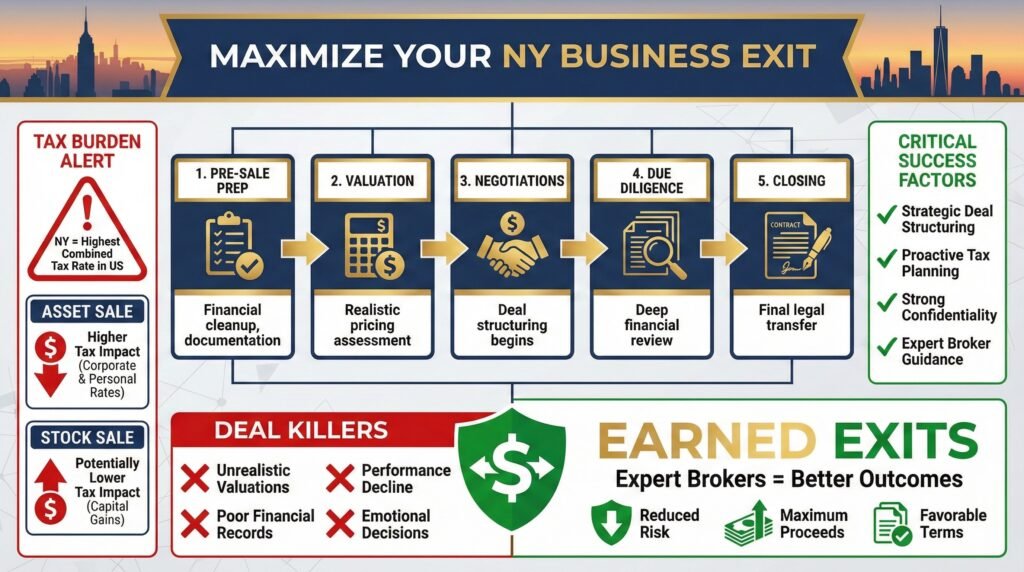 Increase Business Valuation Tips- New York Sale Process & Strategies