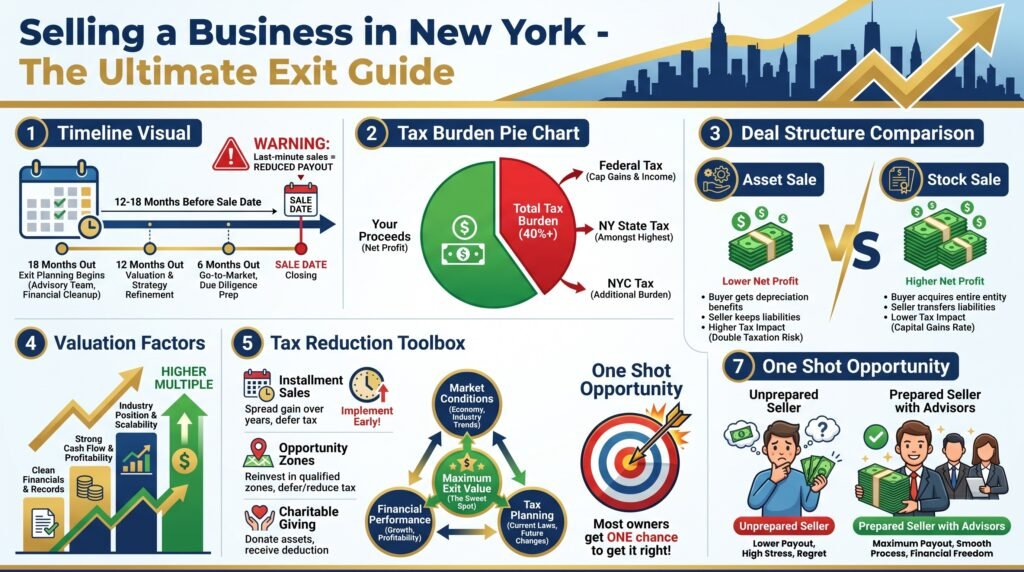 How to Sell a Business in New York- Taxes, Timing & Exit Strategy