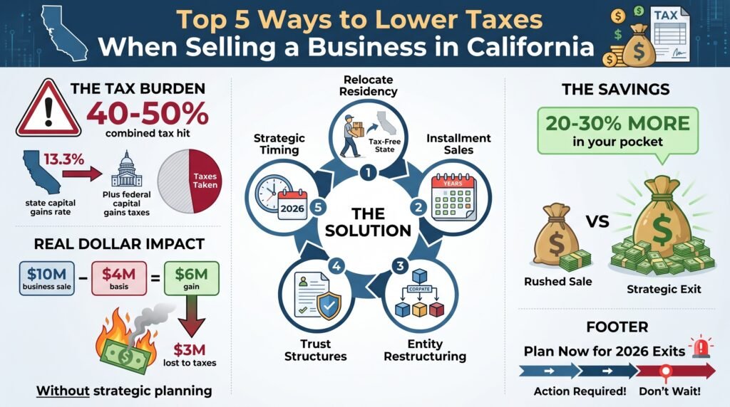 Top 5 Ways to Lower Taxes When Selling a Business in California