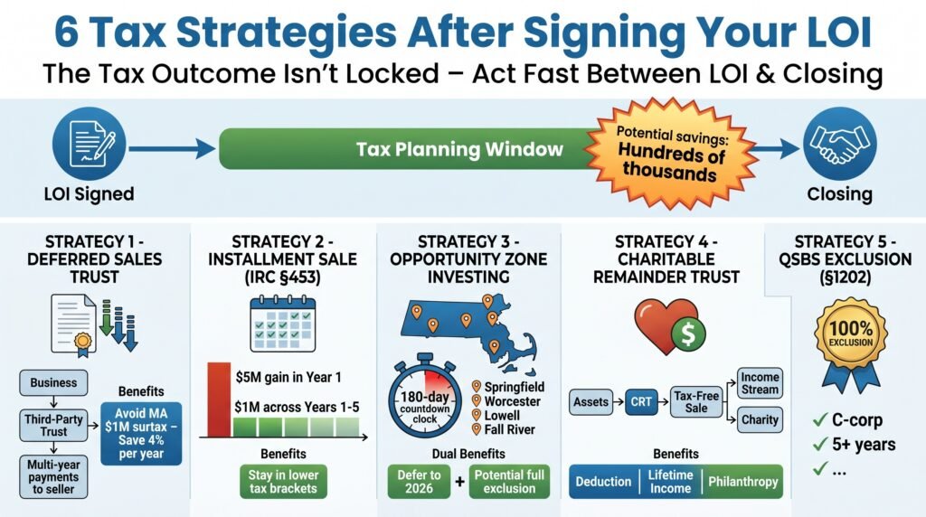 6 Tax Strategies to Use After You Sign the Letter of Intent