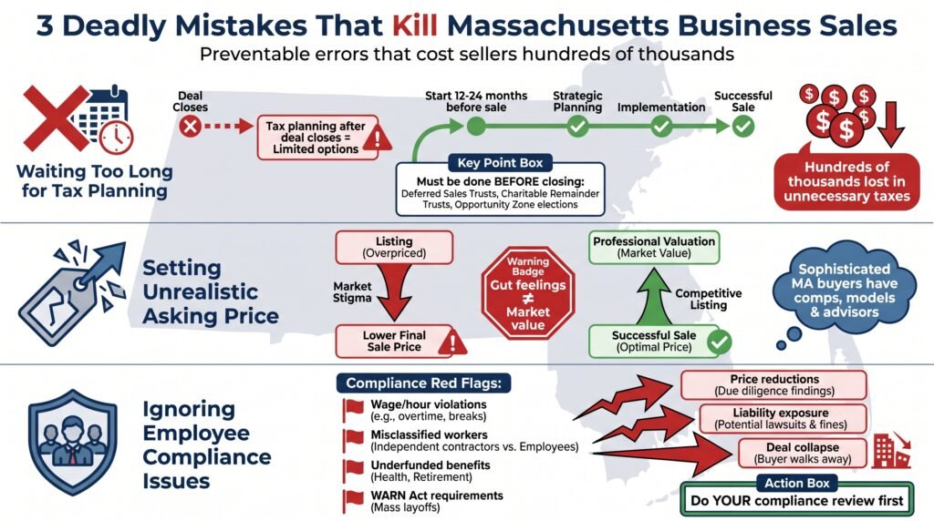 Common Mistakes That Kill Massachusetts Business Sales