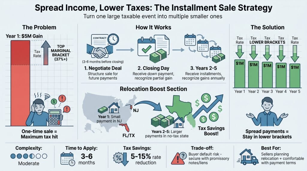 Installment Sale to Spread Income Across Multiple Tax Years