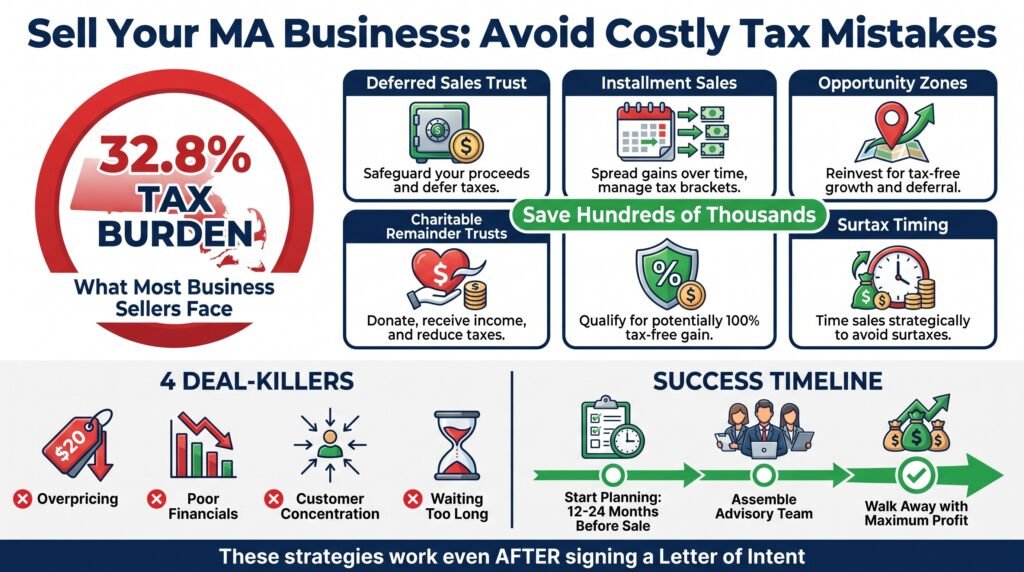 Sell Your Massachusetts Business- Avoid Costly Mistakes with these 6 Tax Strategies