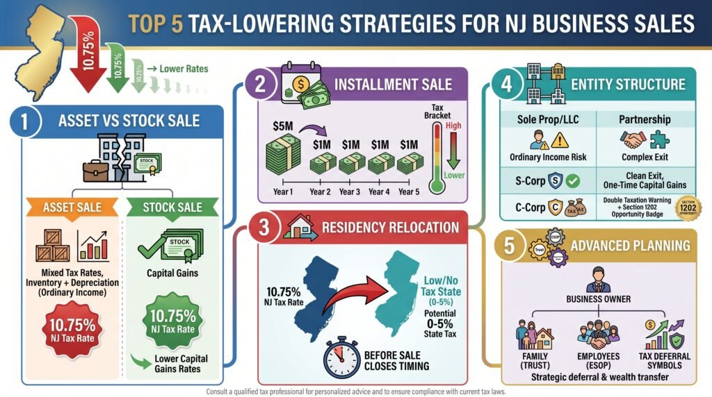Top 5 Tax-Lowering Strategies for New Jersey Business Sales