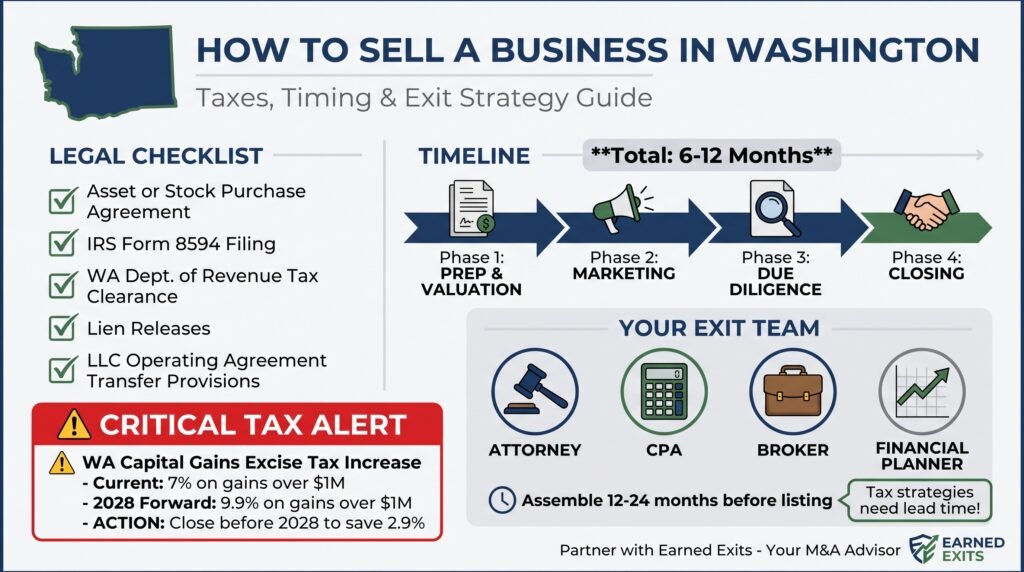 How Washington's Capital Gains Tax Impacts Your Business Sale Timeline