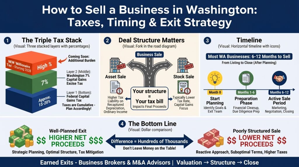 How to Sell a Business in Washington - Taxes, Timing & Exit Strategy