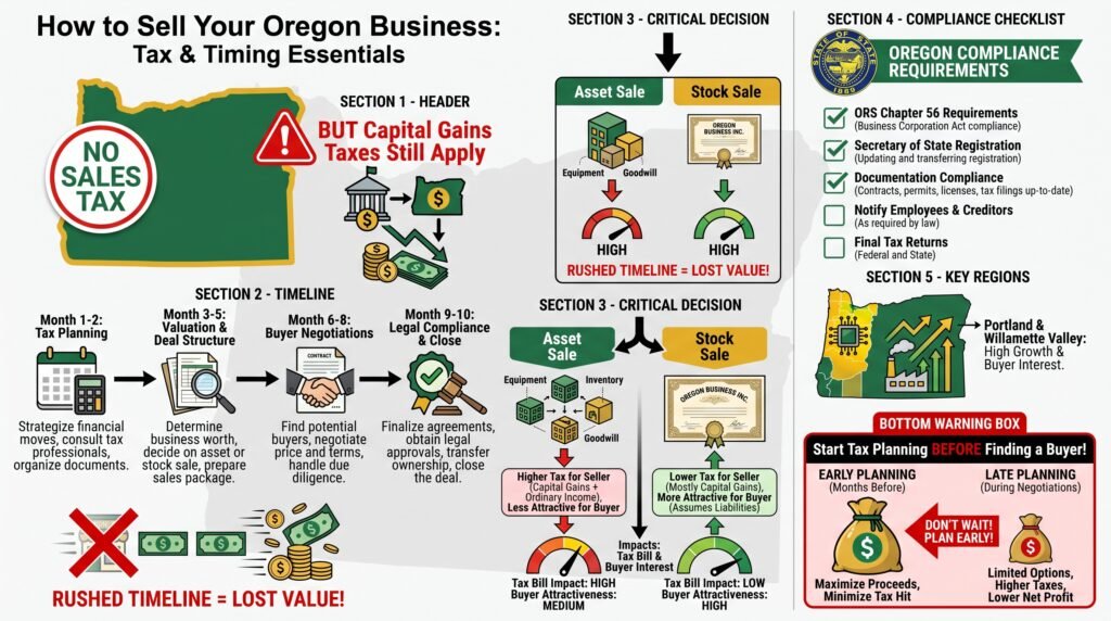 How to Sell an Oregon Business- Tax and Timing Tips