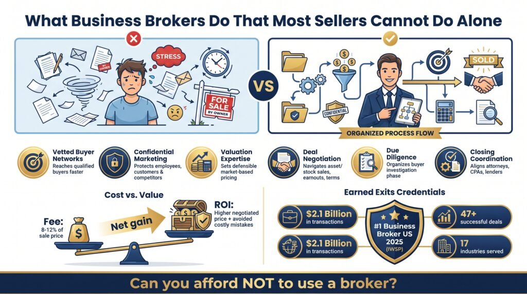 What Business Brokers Do That Most Sellers Cannot Do Alone