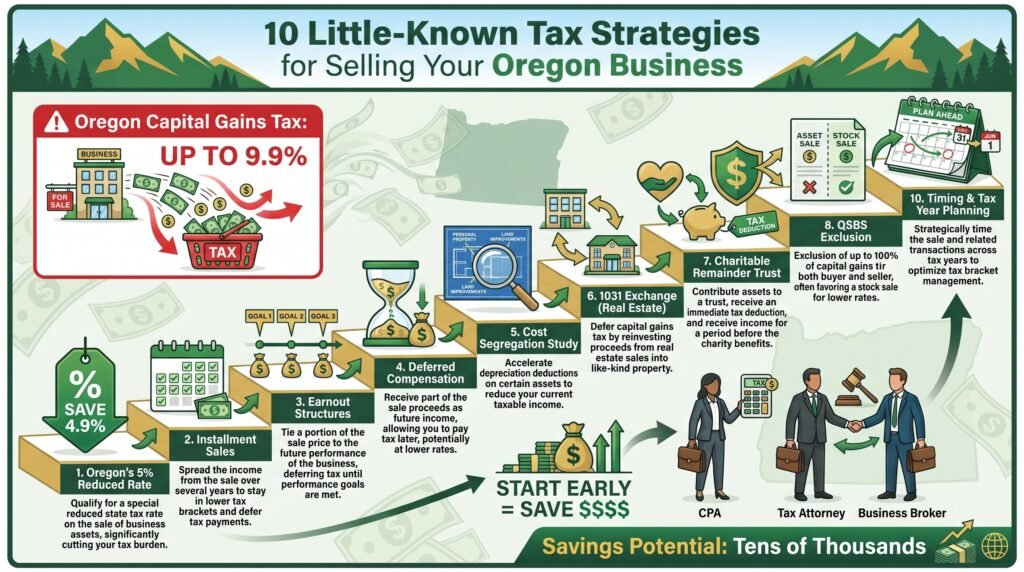 Selling a Business in Oregon? 10 Tax Strategies to Save Thousands