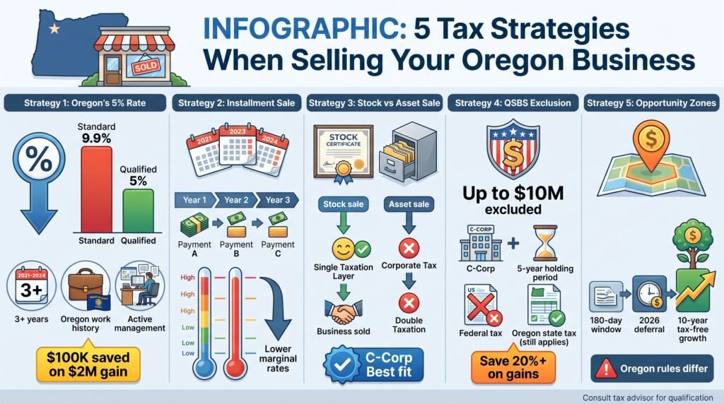 Tax Strategies When Selling a Business in Oregon