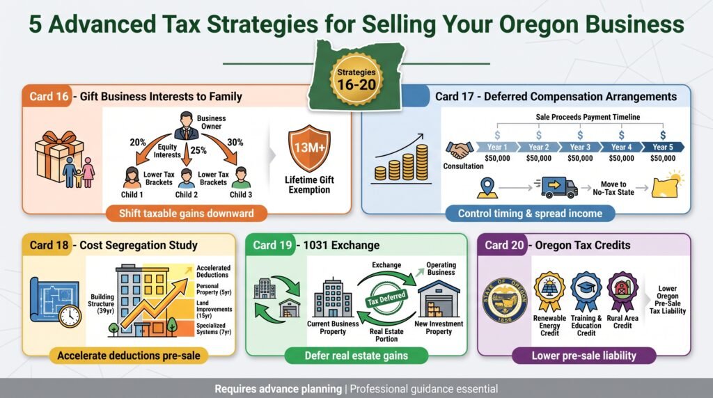 Tax Strategies When Selling a Business in Oregon